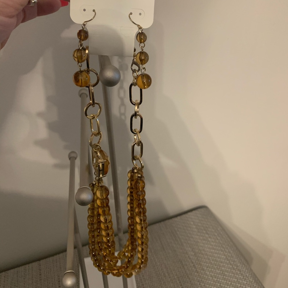 Charming Charlie New amber necklace and earrings set